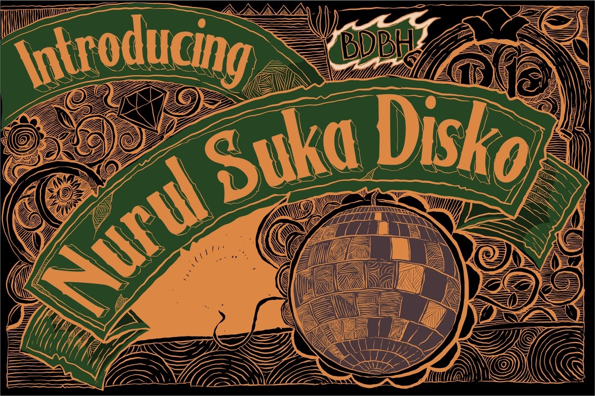 Przykład czcionki Nurul Suka Disko Regular