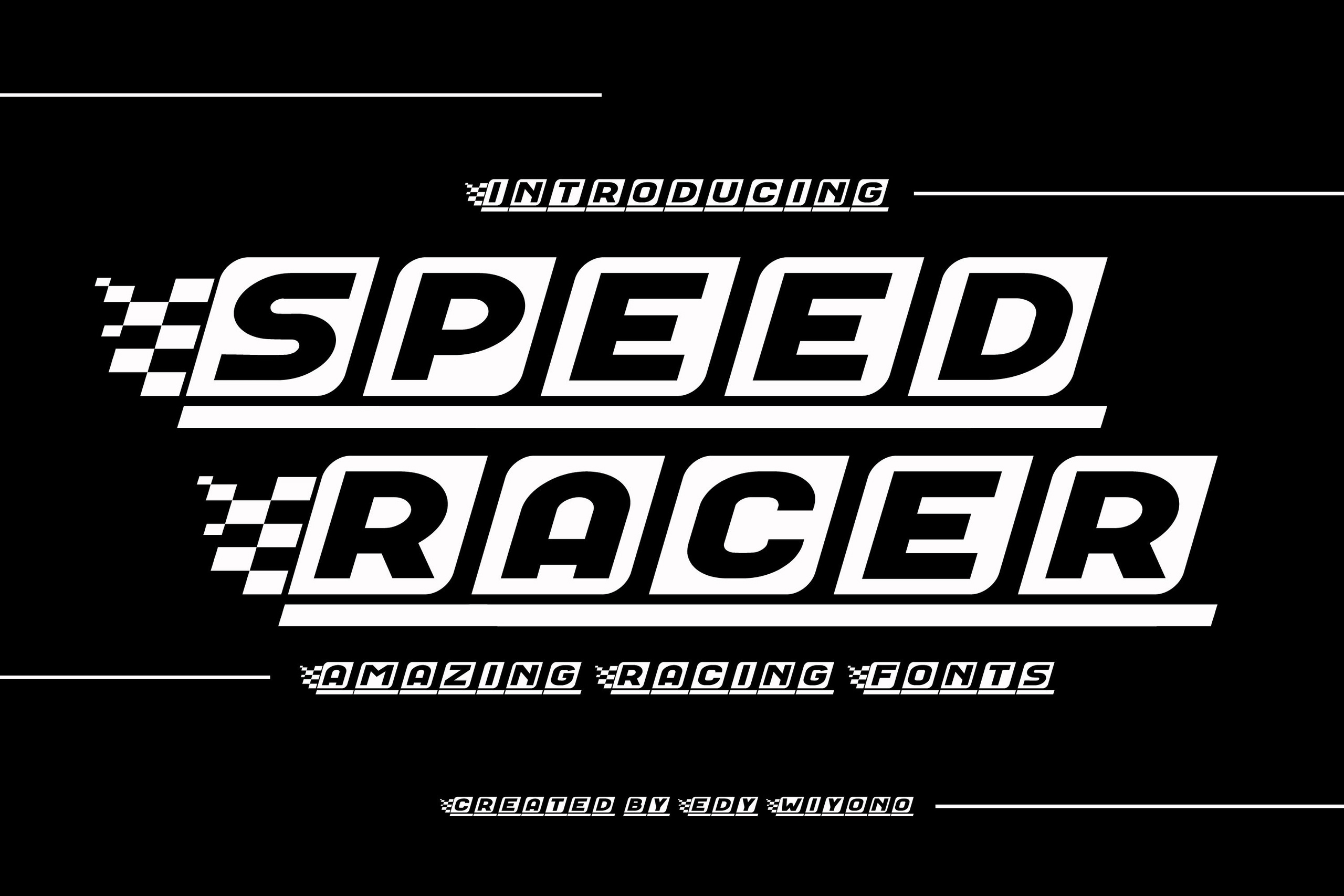 Przykład czcionki Speed Racer