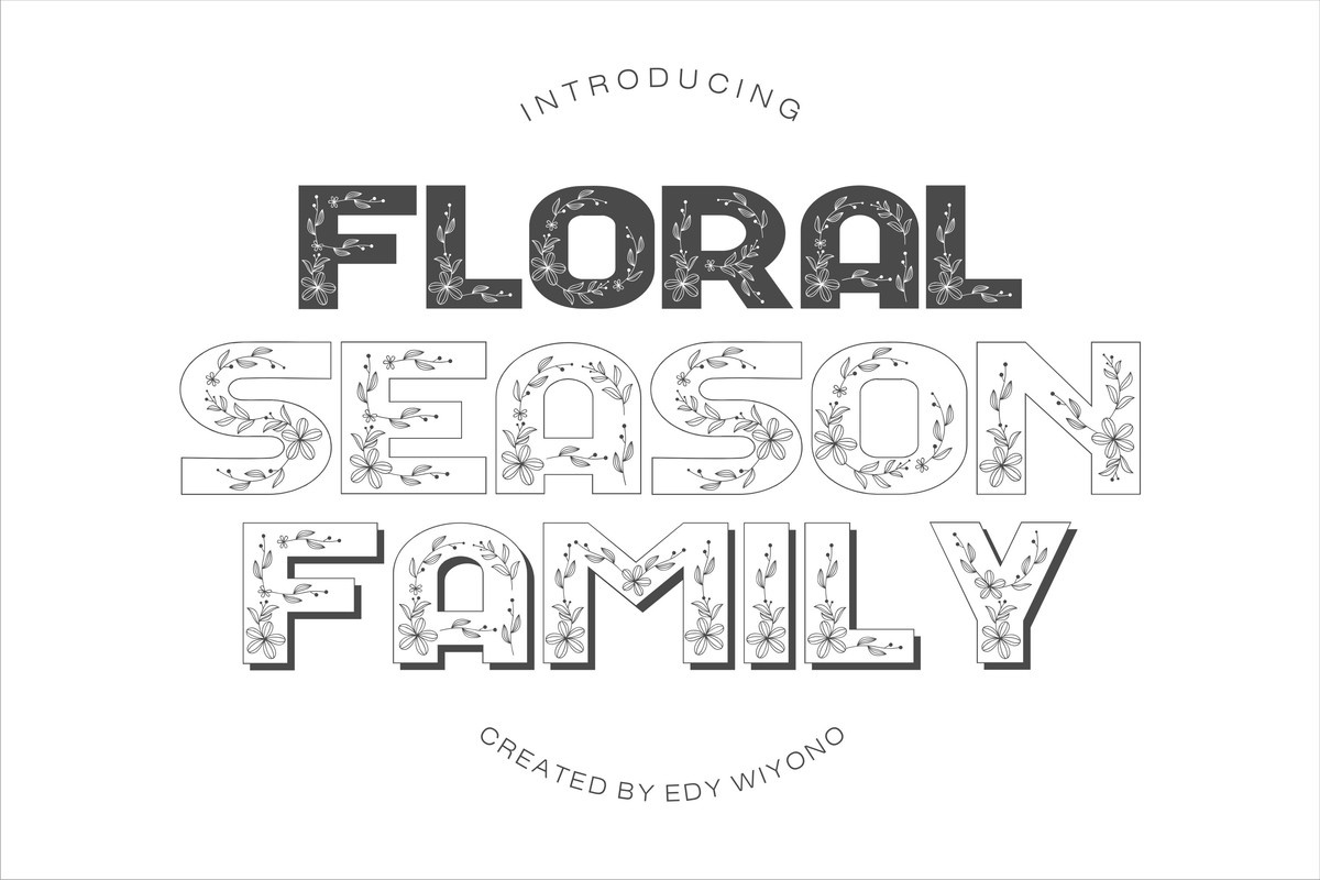 Przykład czcionki Floral Season Family Regular