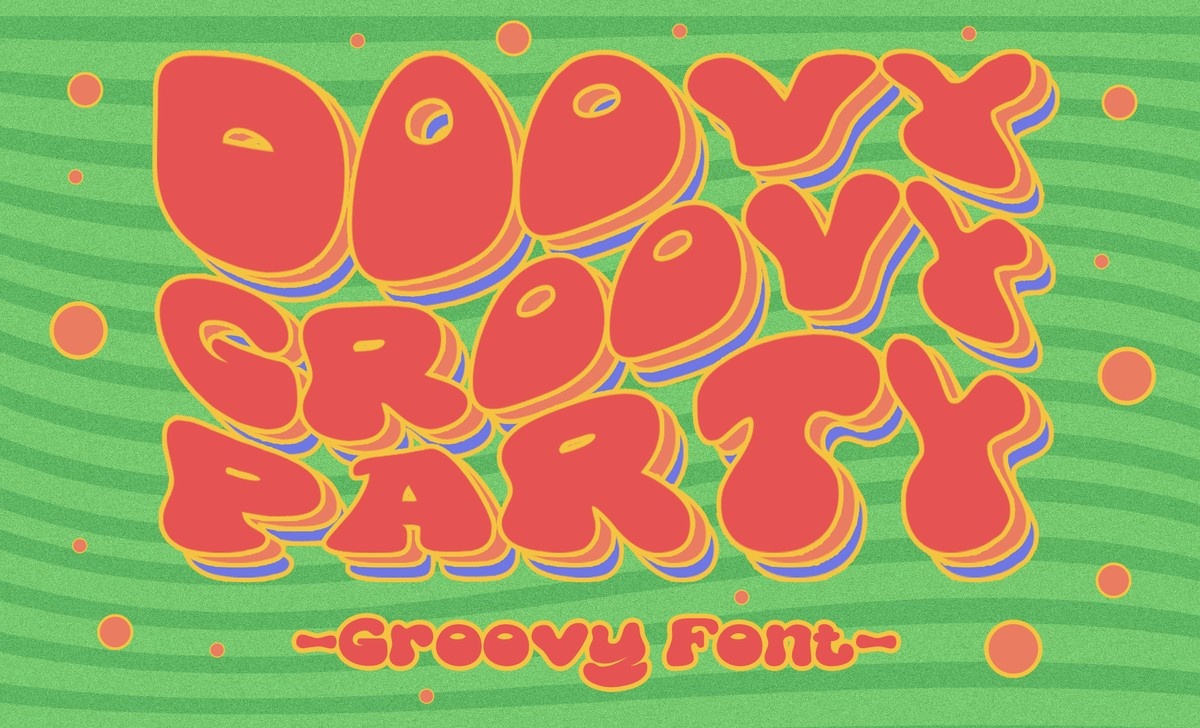 Przykład czcionki Doovy Groovy Party