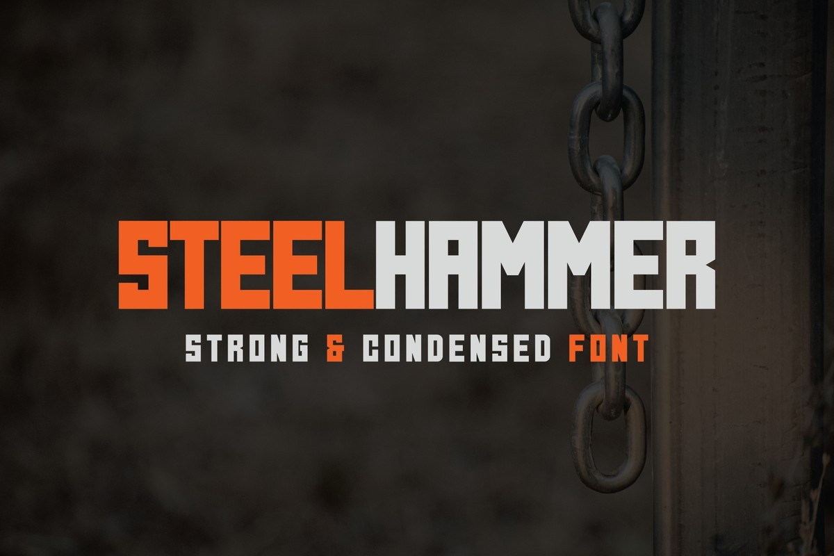 Przykład czcionki Steel Hammer Regular