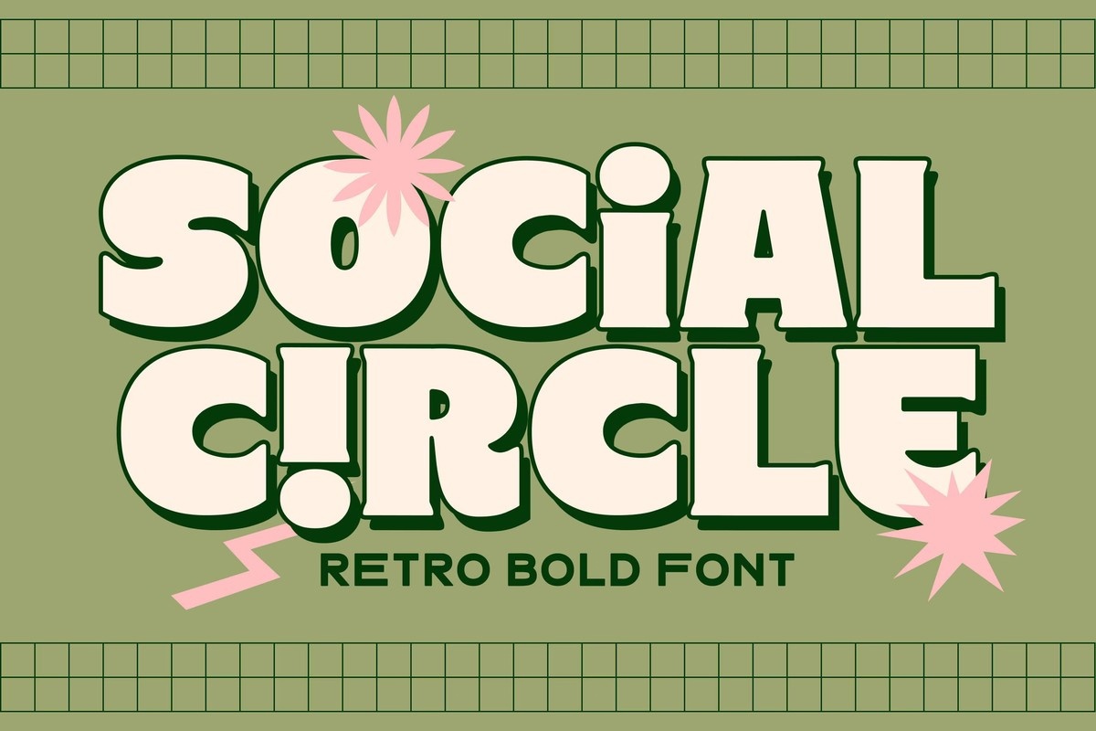 Przykład czcionki Social Circle Regular