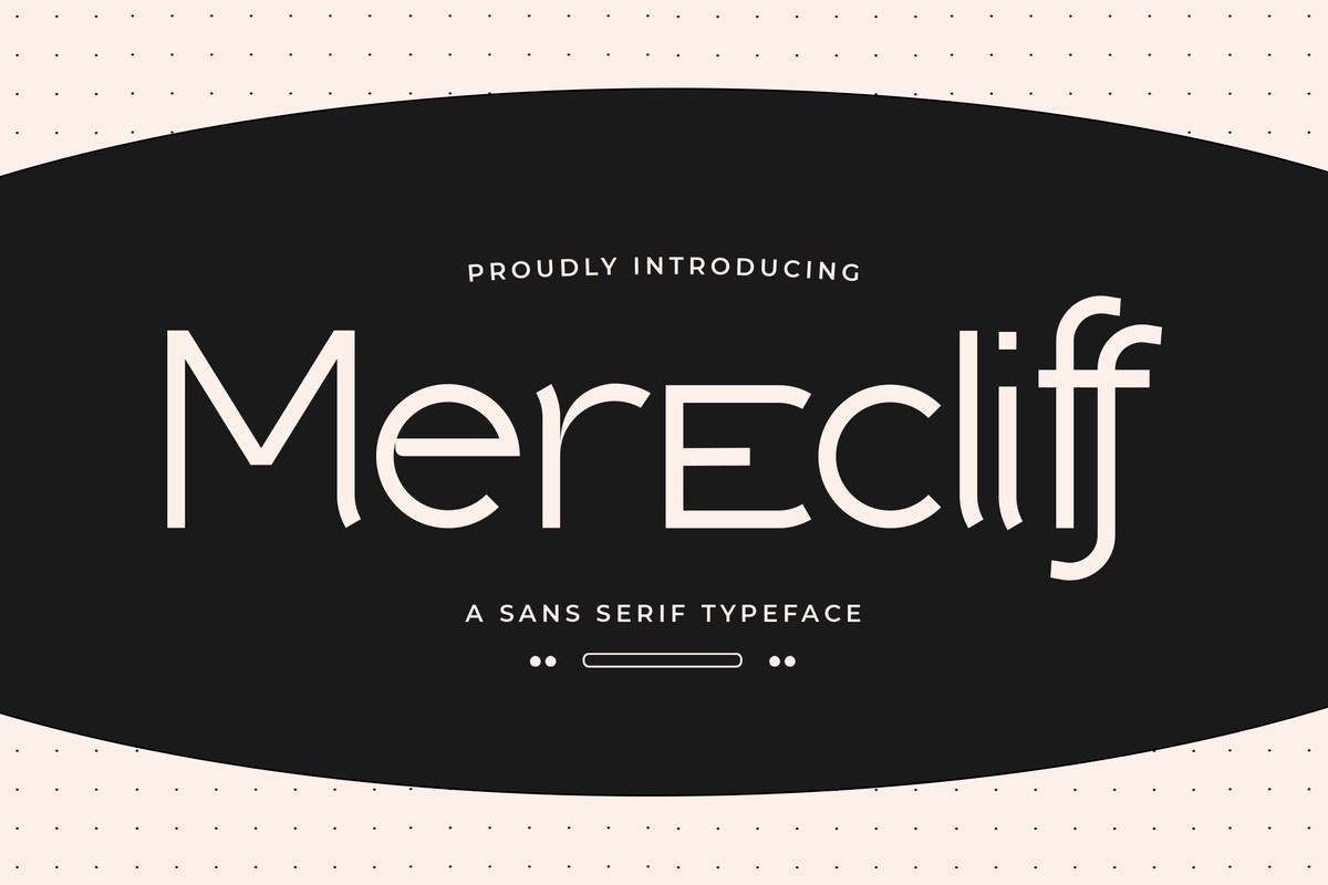 Przykład czcionki Merecliff