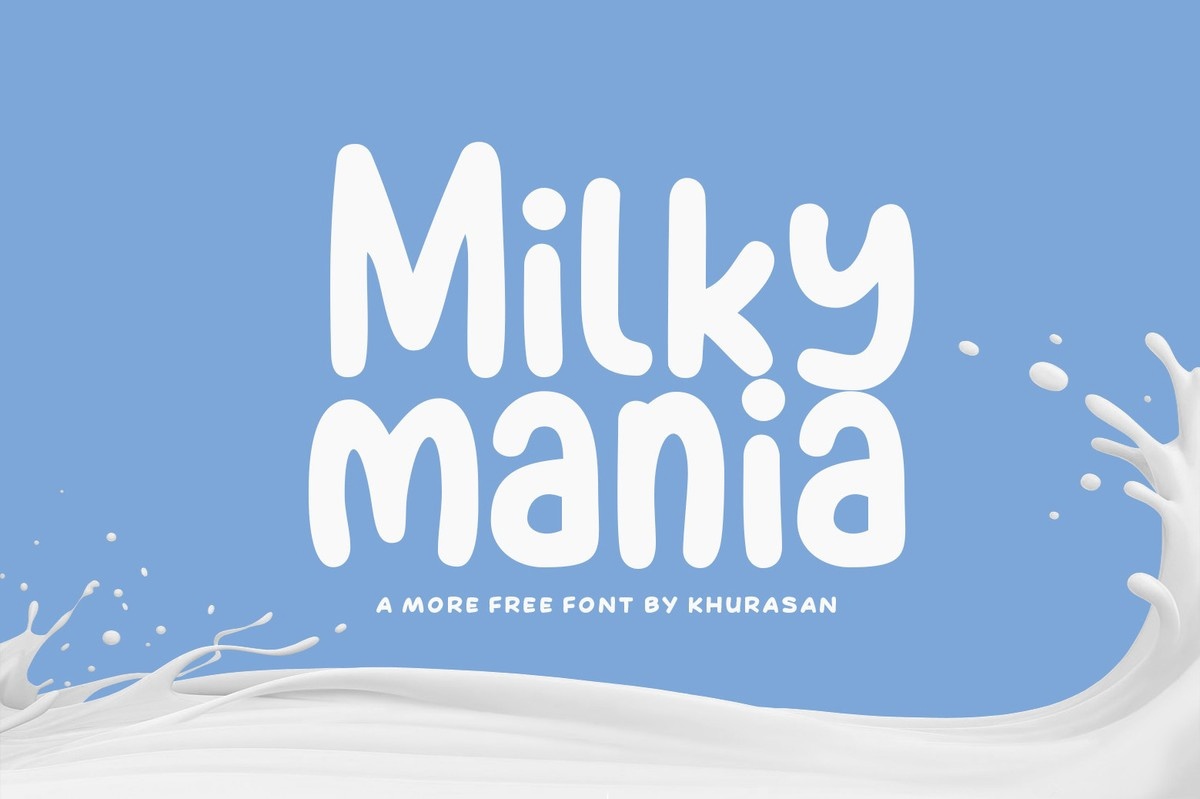 Przykład czcionki Milky Mania