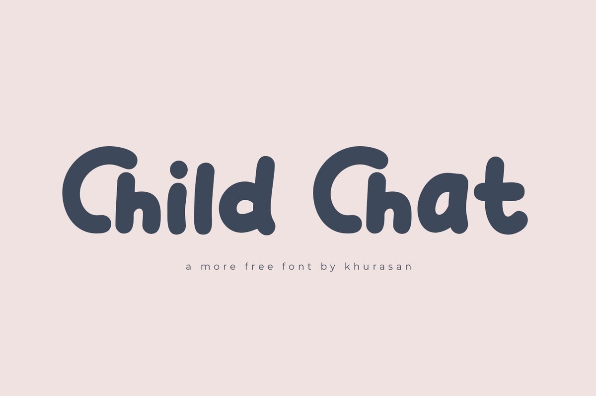 Przykład czcionki Child Chat Regular