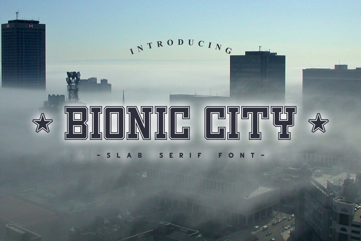 Przykład czcionki Bionic City Regular