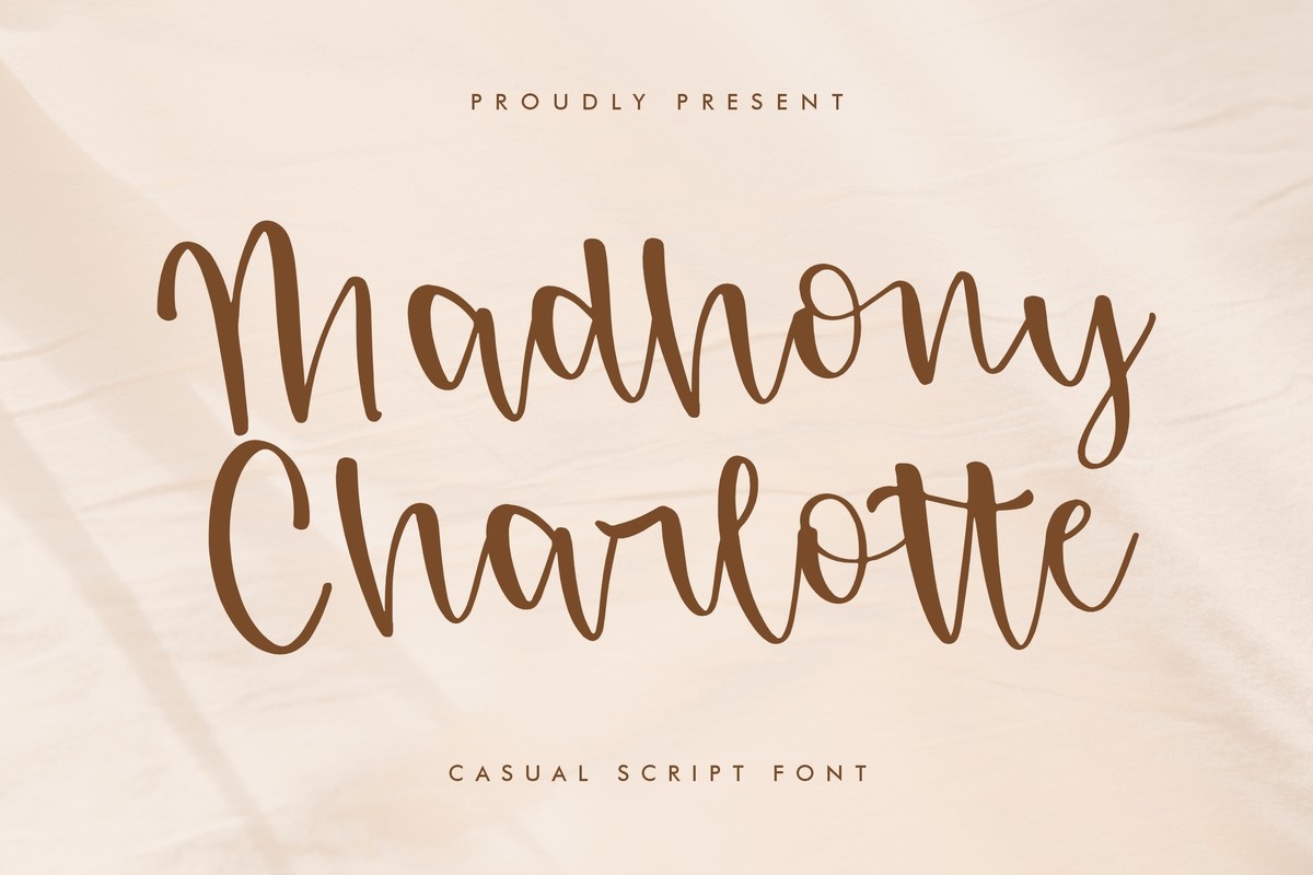 Przykład czcionki Madhony Charlotte