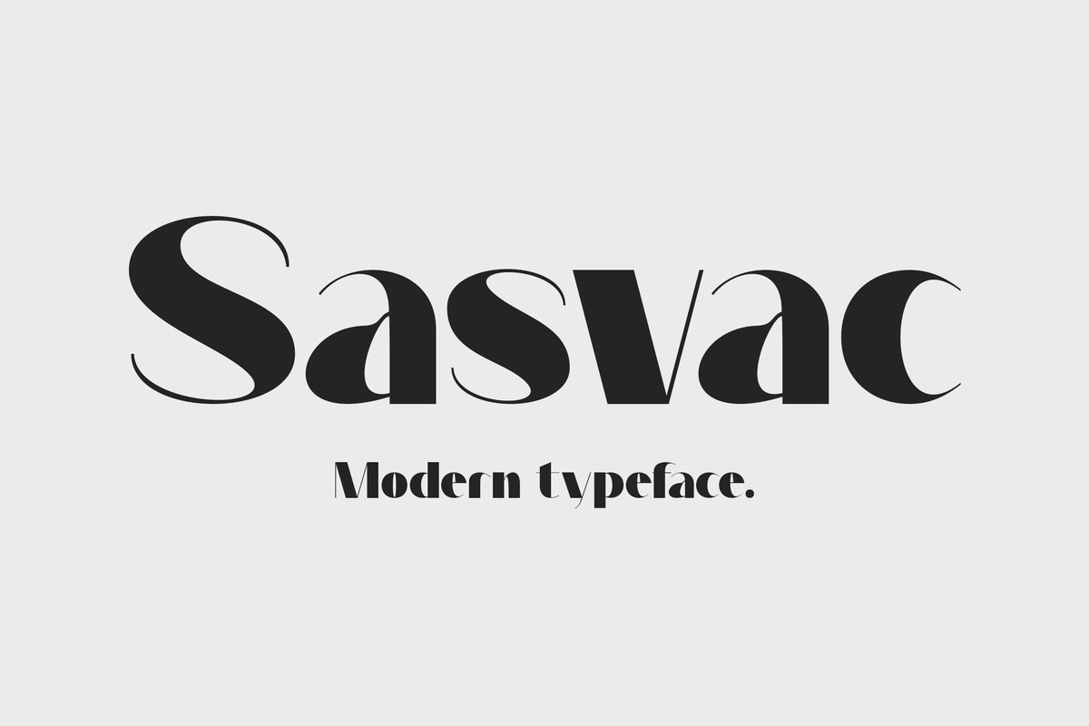 Przykład czcionki Sasvac