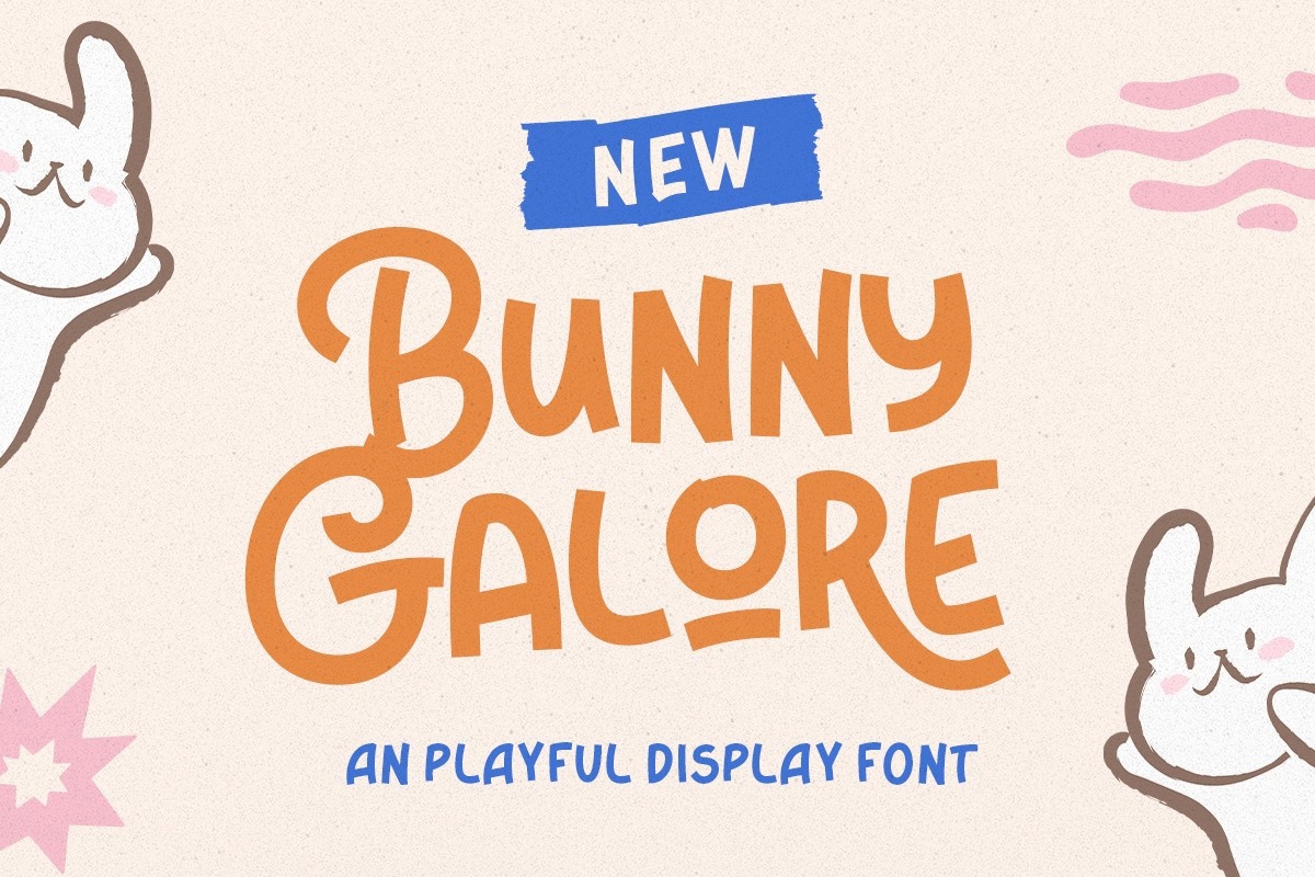Przykład czcionki Bunny Galore