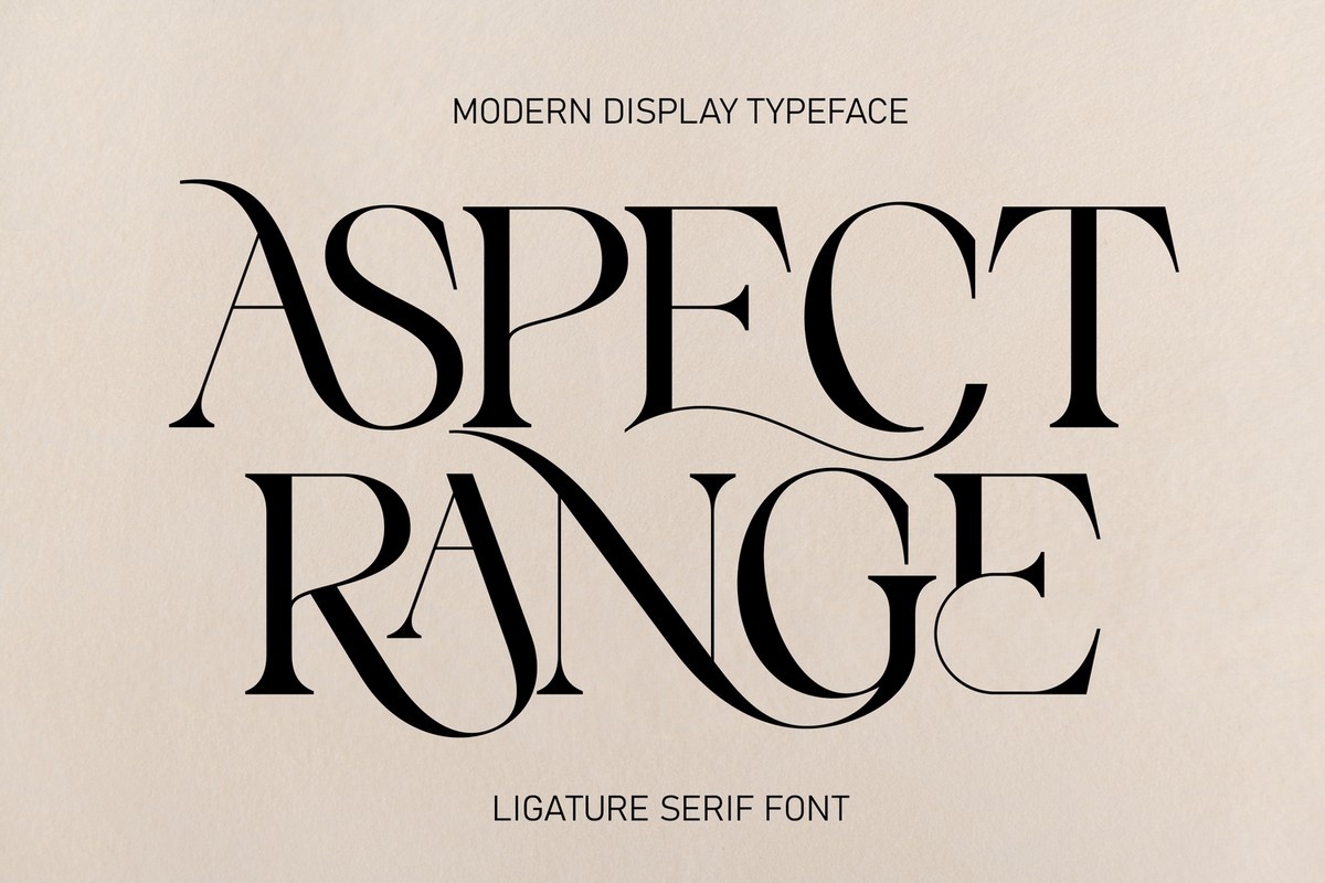 Przykład czcionki Aspect Range Italic