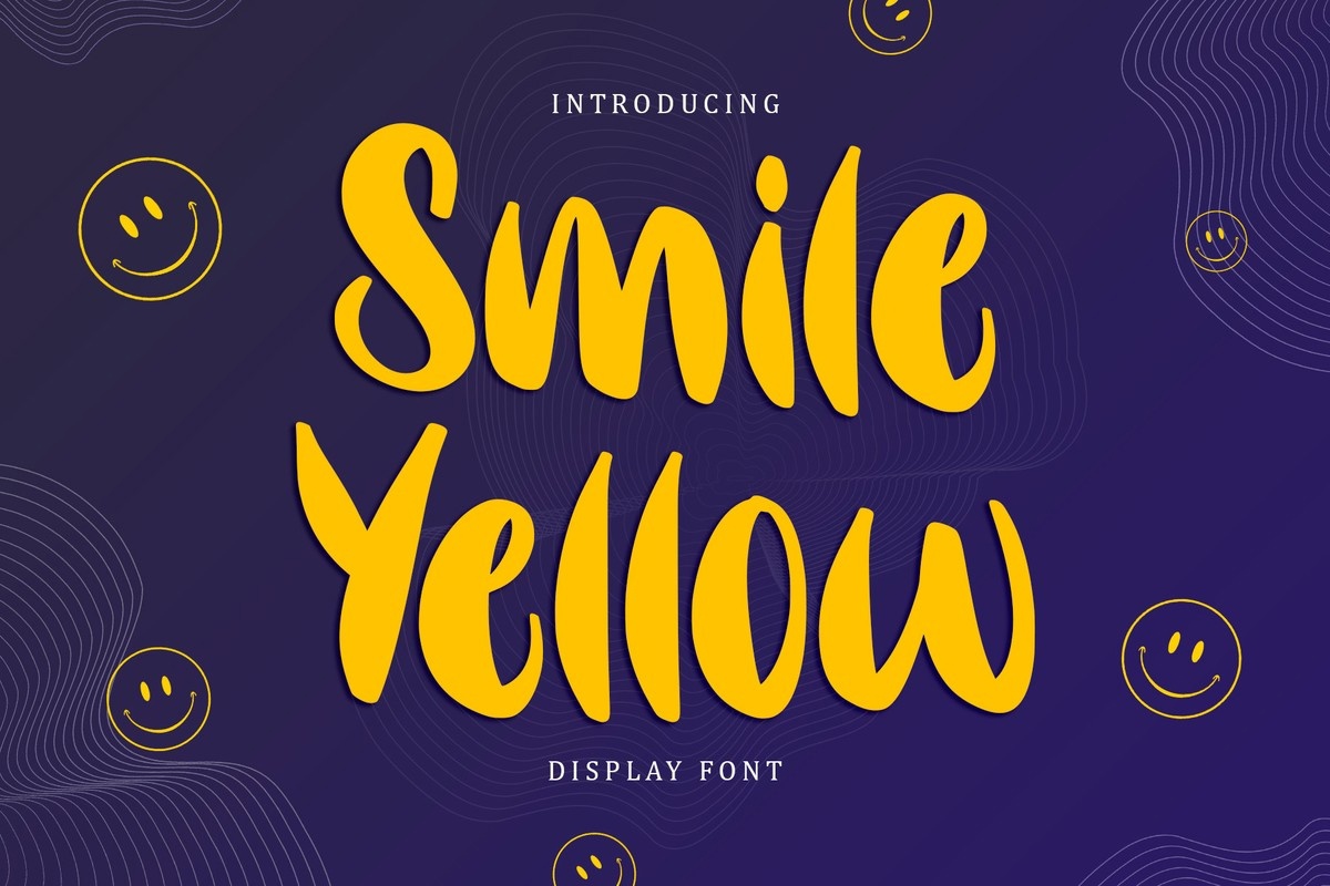 Przykład czcionki Smile Yellow