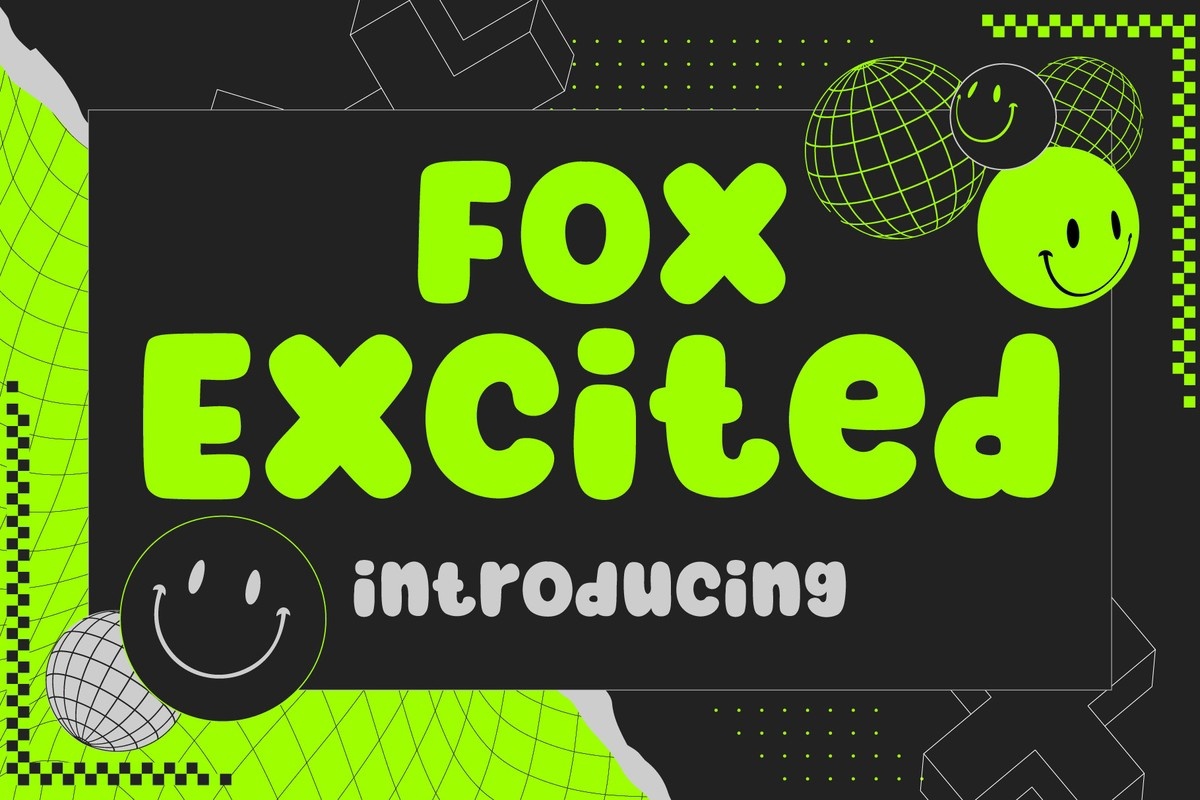 Przykład czcionki Fox Excite