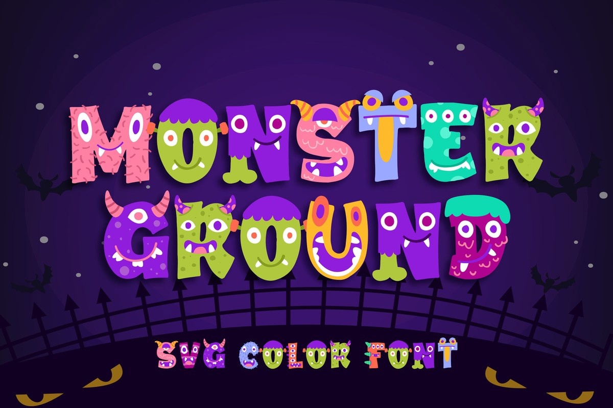 Przykład czcionki Monster Ground SVG Regular
