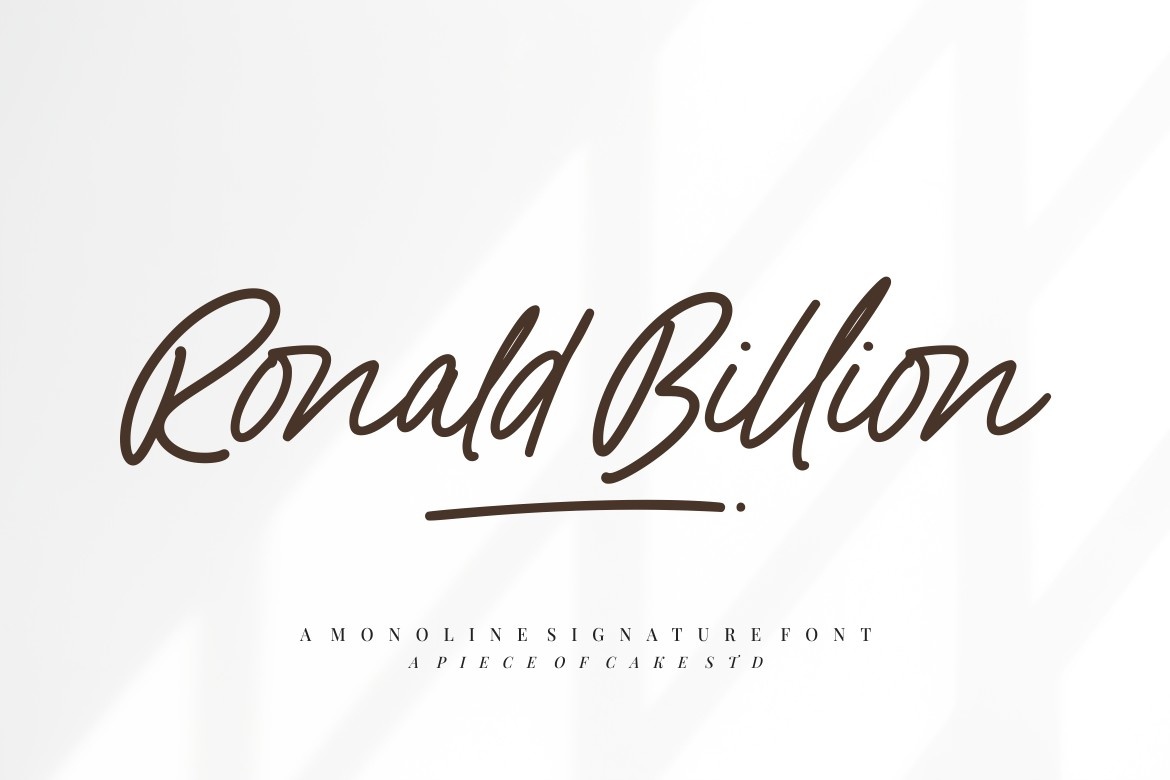Przykład czcionki Ronald Billion