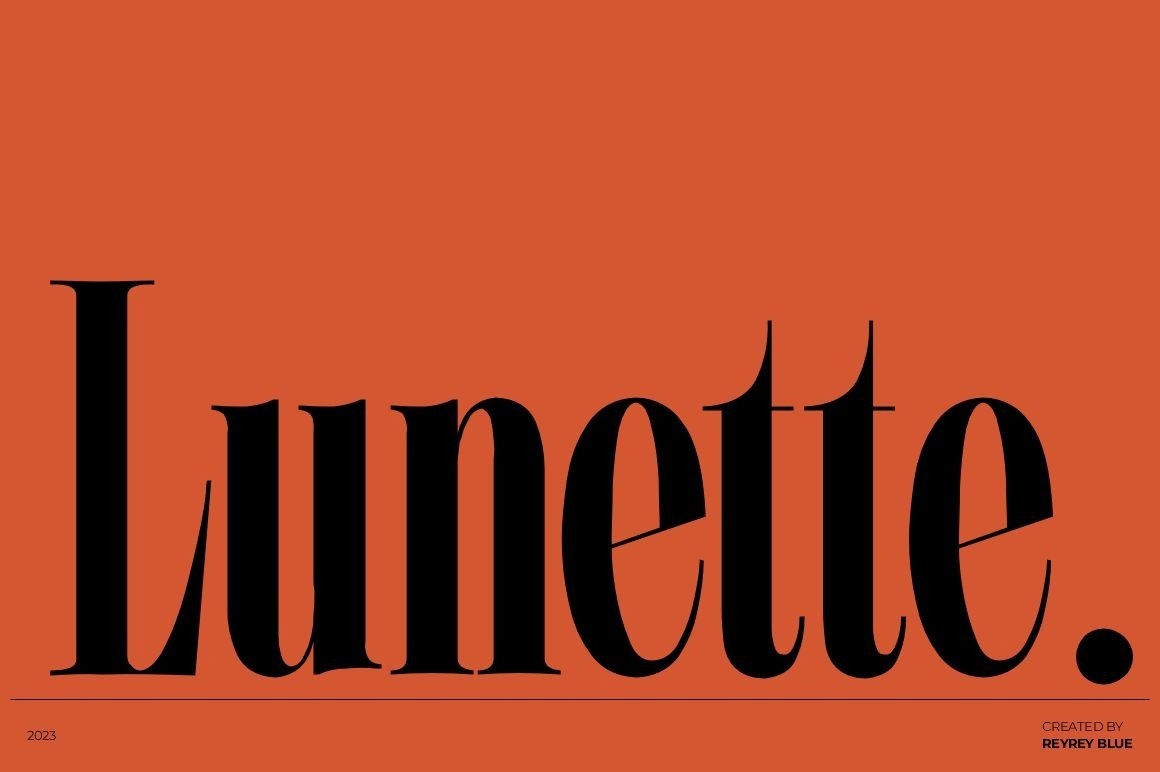 Przykład czcionki Lunette Bold