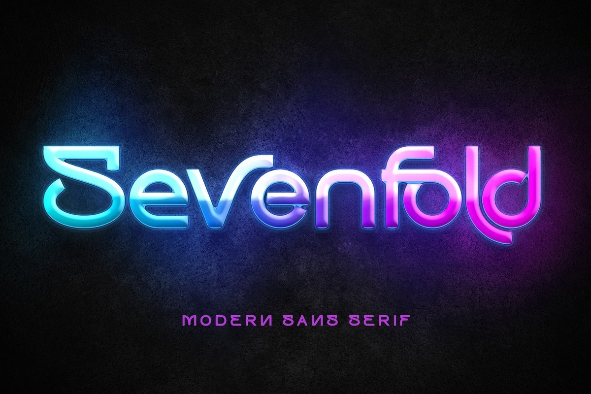 Przykład czcionki Sevenfold
