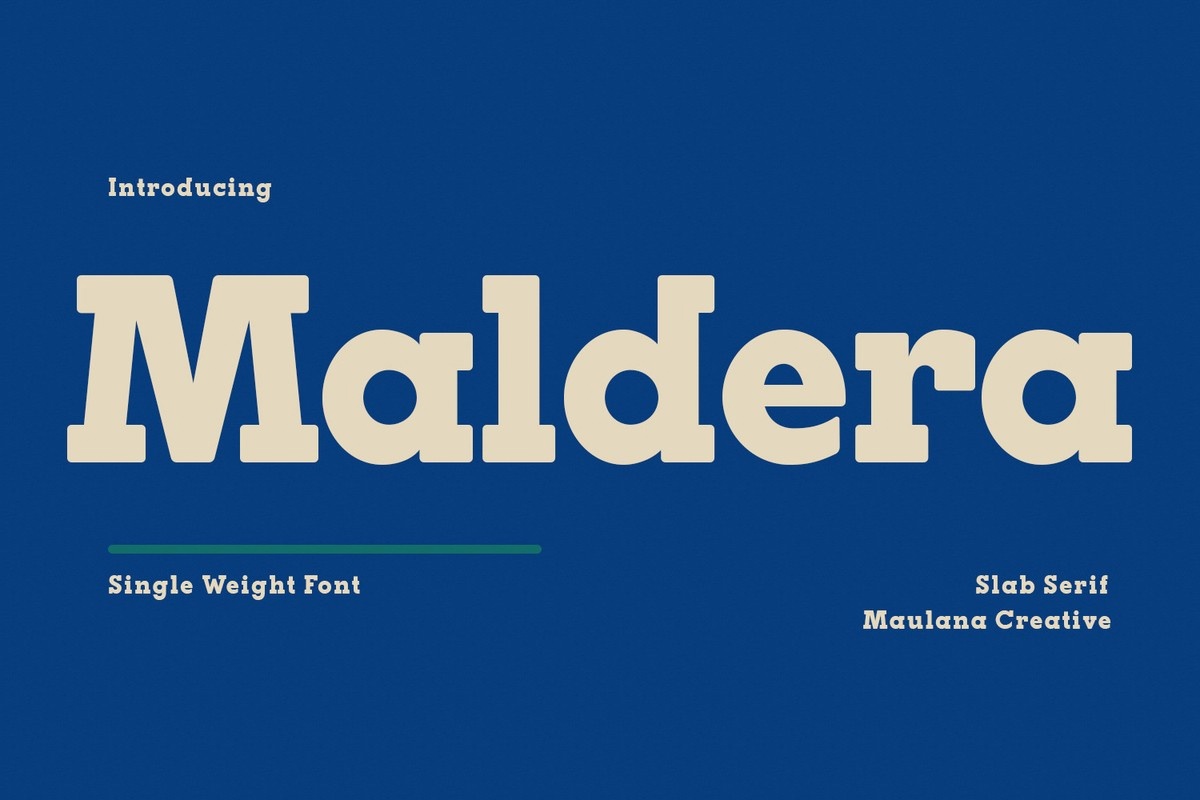 Przykład czcionki Maldera