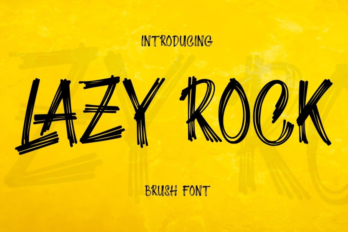 Przykład czcionki Lazy Rock