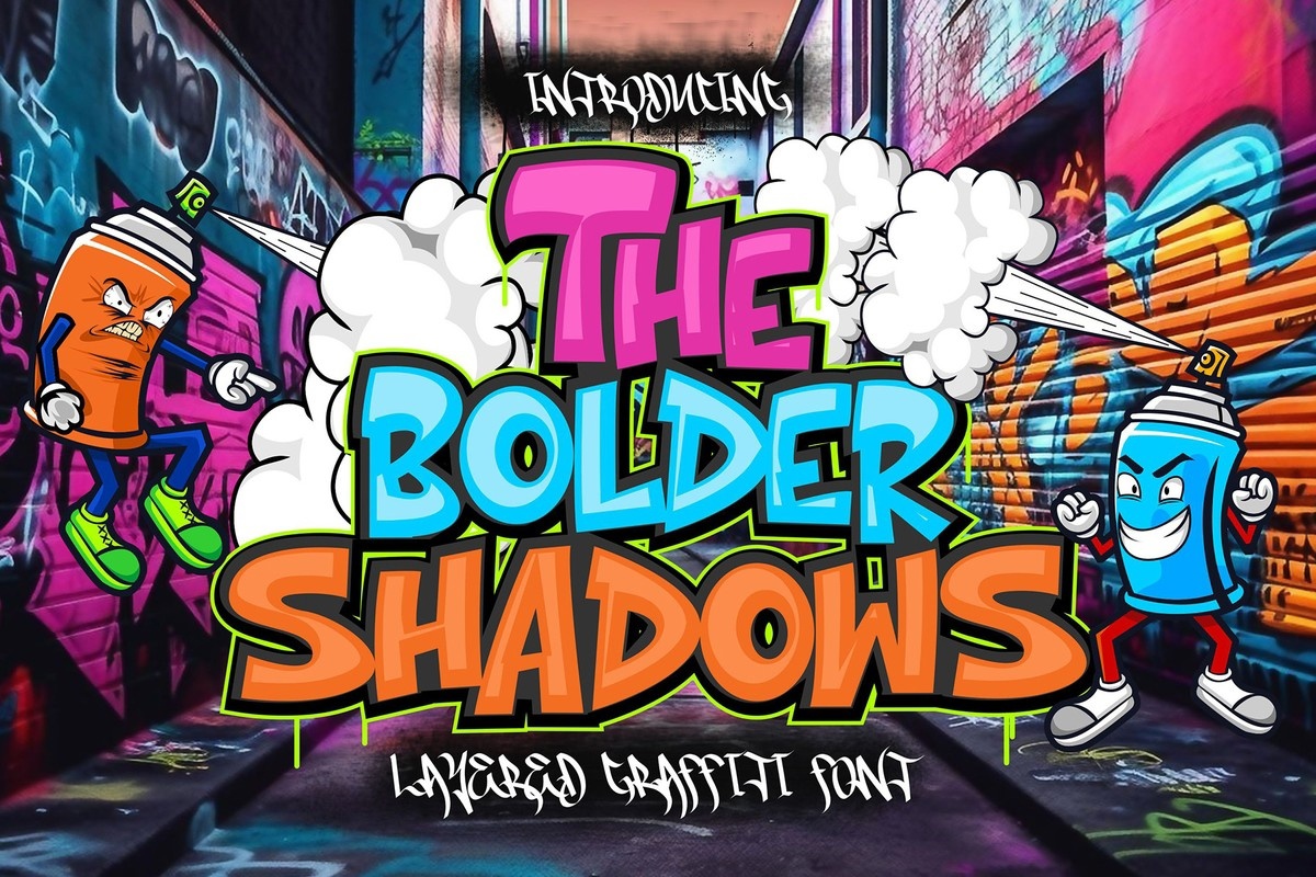Przykład czcionki The Bolder Shadow