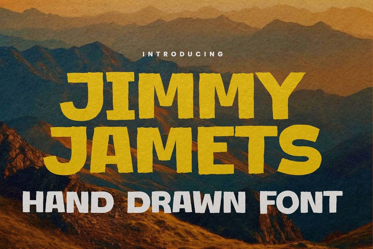 Przykład czcionki Jimmy Jamets