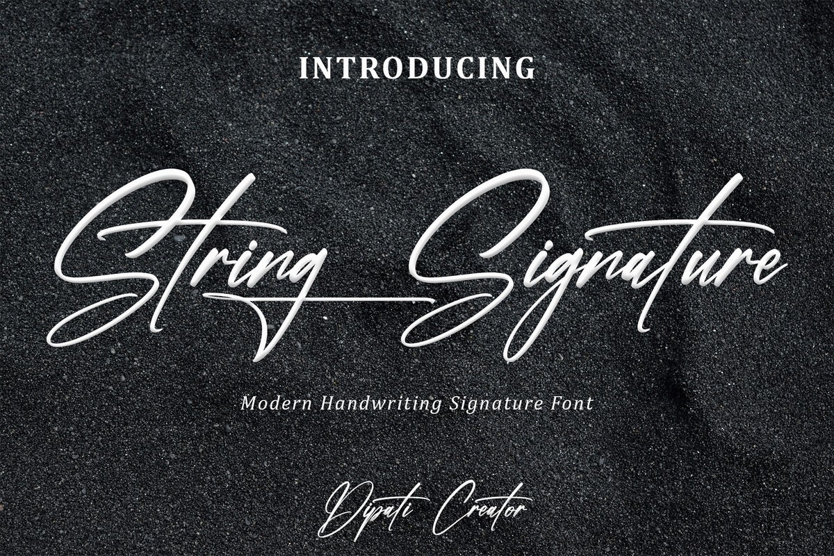 Przykład czcionki String Signature