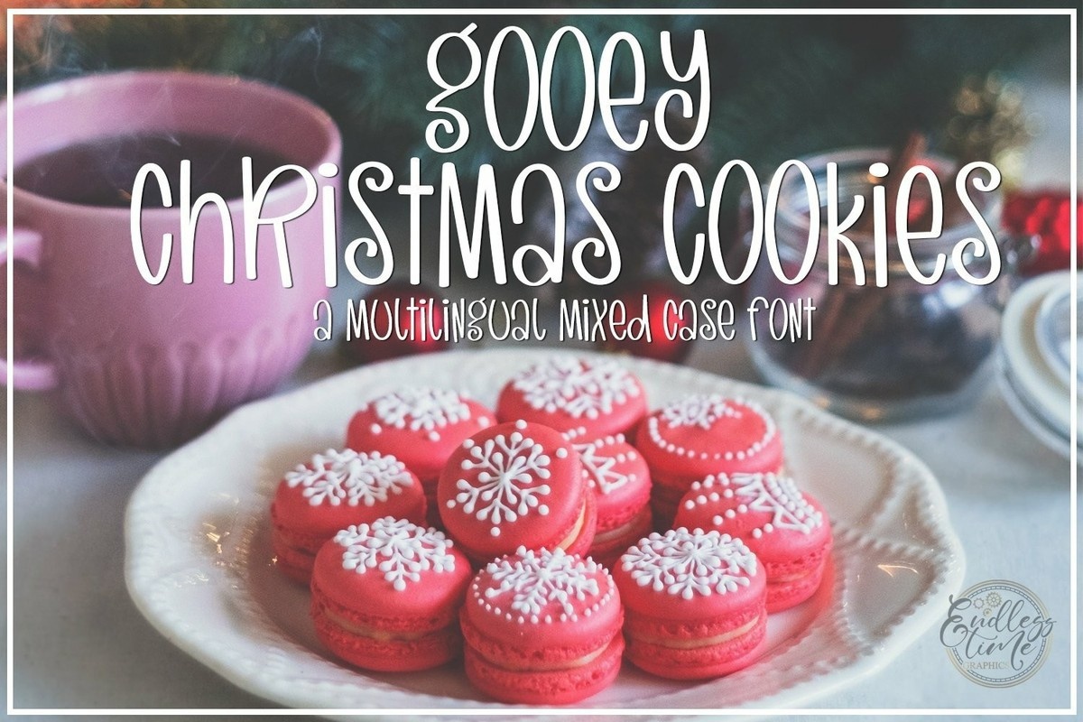 Przykład czcionki Gooey Christmas Cookies