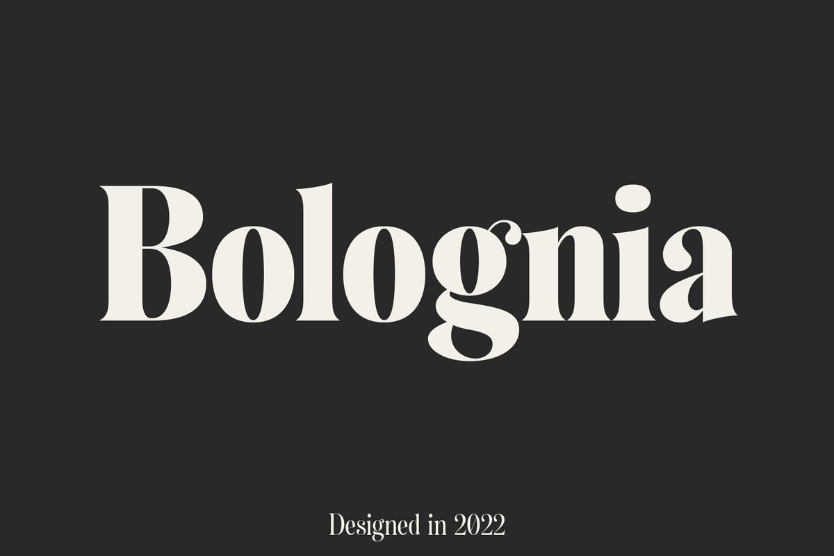 Przykład czcionki Bolognia Bold
