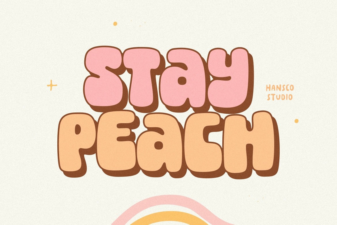 Przykład czcionki Stay Peach