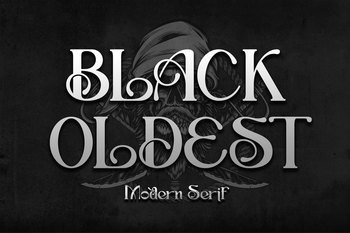 Przykład czcionki Black Oldest Italic