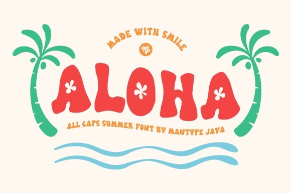Przykład czcionki Aloha