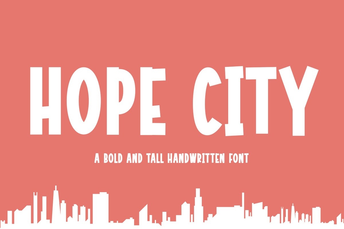 Przykład czcionki Hope City Regular