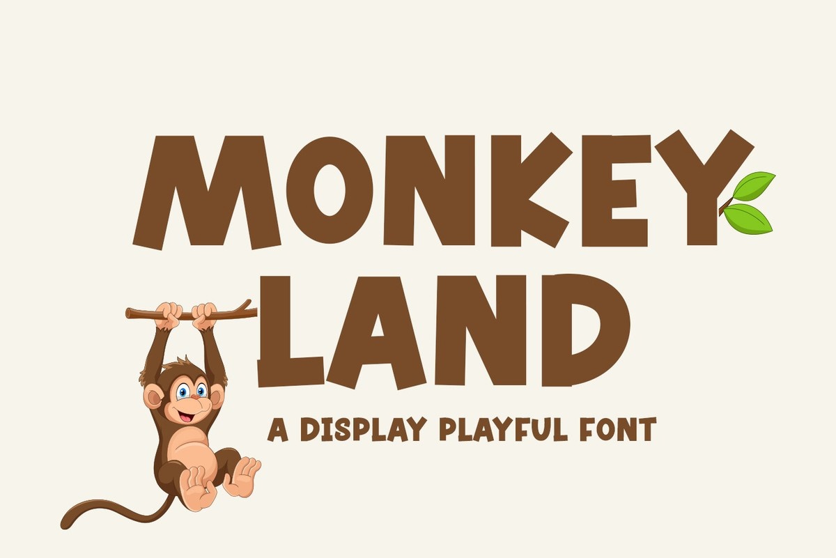 Przykład czcionki Monkey Land