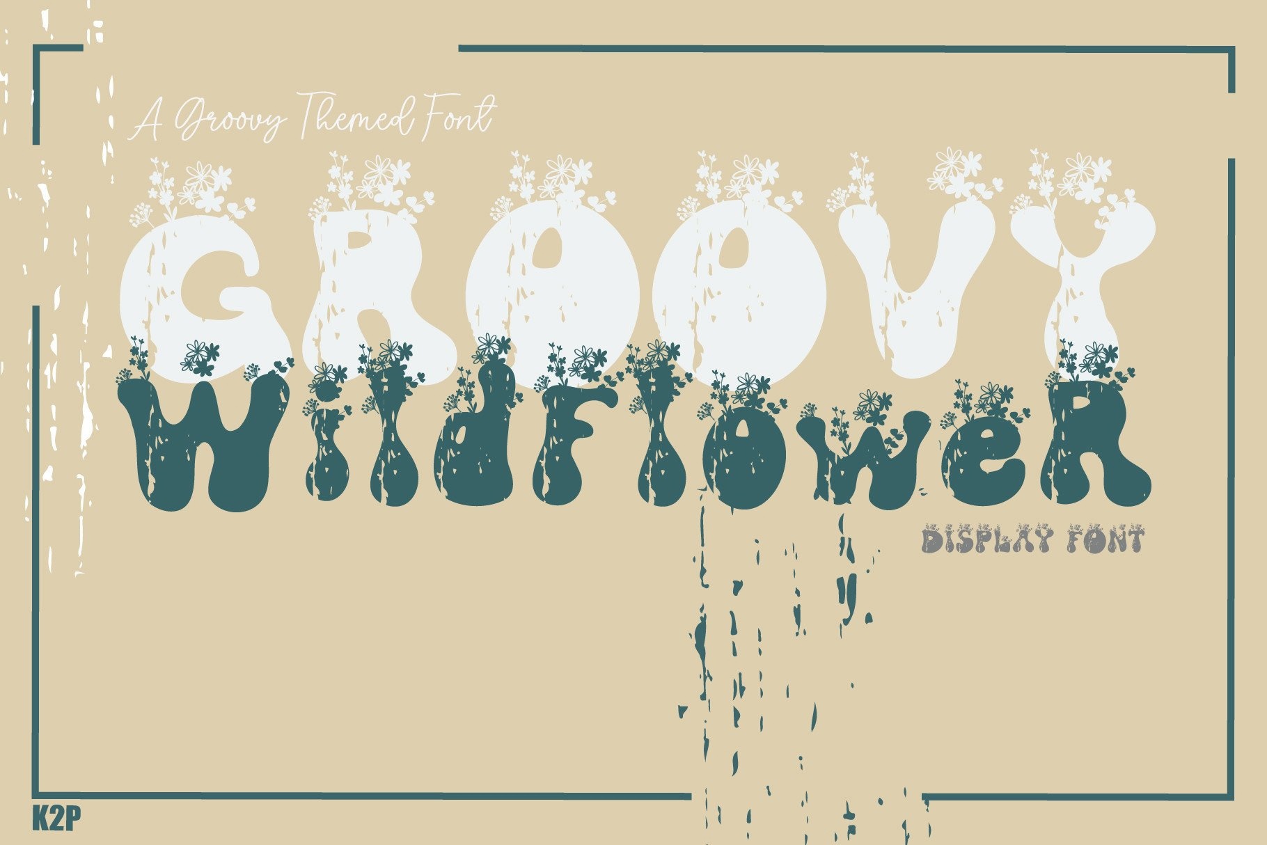 Przykład czcionki Groovy Wildflower