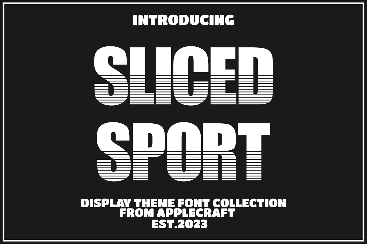 Przykład czcionki Sliced Sport Regular