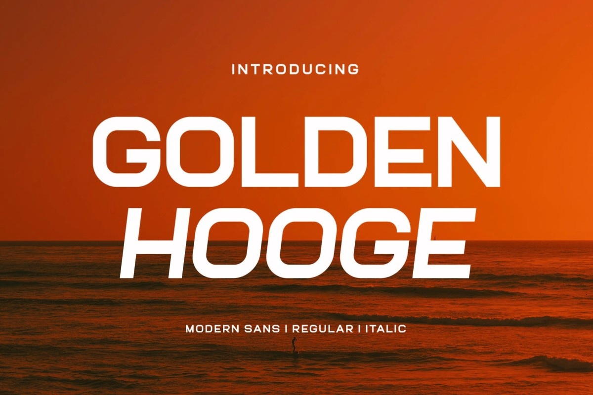 Przykład czcionki Golden Hooge Regular