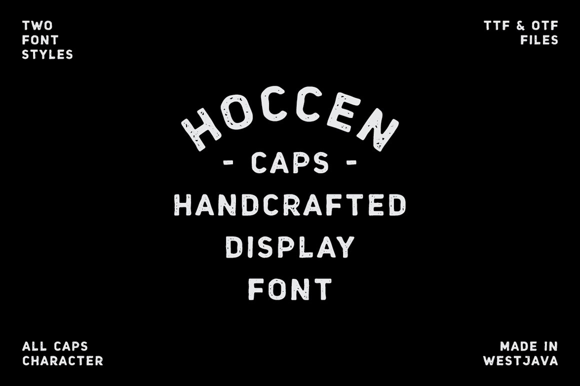 Przykład czcionki Hoccen Caps Regular