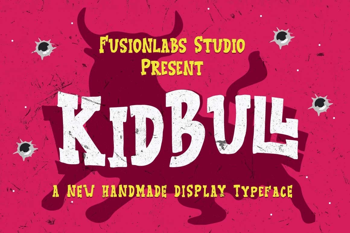Przykład czcionki Kid Bull Typeface