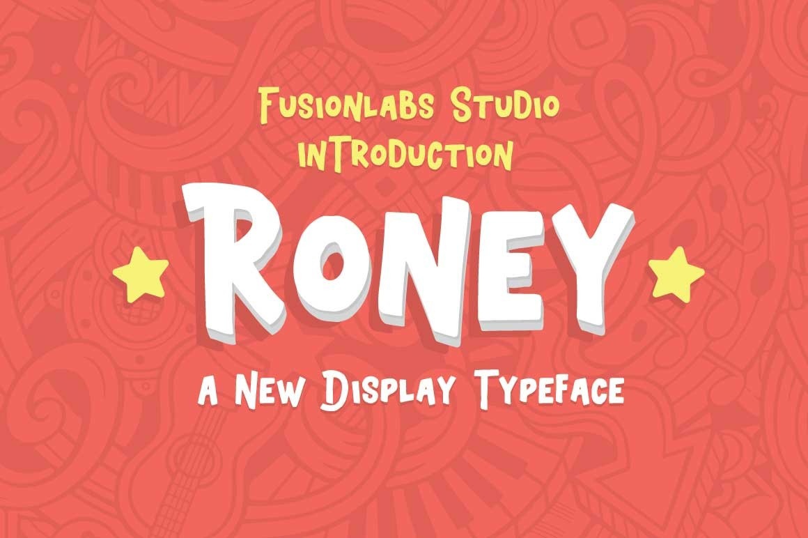 Przykład czcionki Roney Typeface Regular