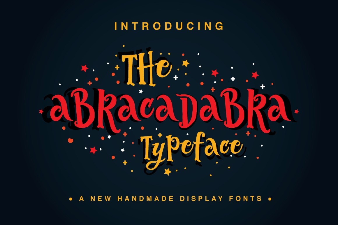 Przykład czcionki Abracadabra Typeface Regular