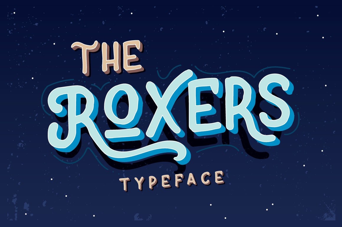 Przykład czcionki Roxers Typeface