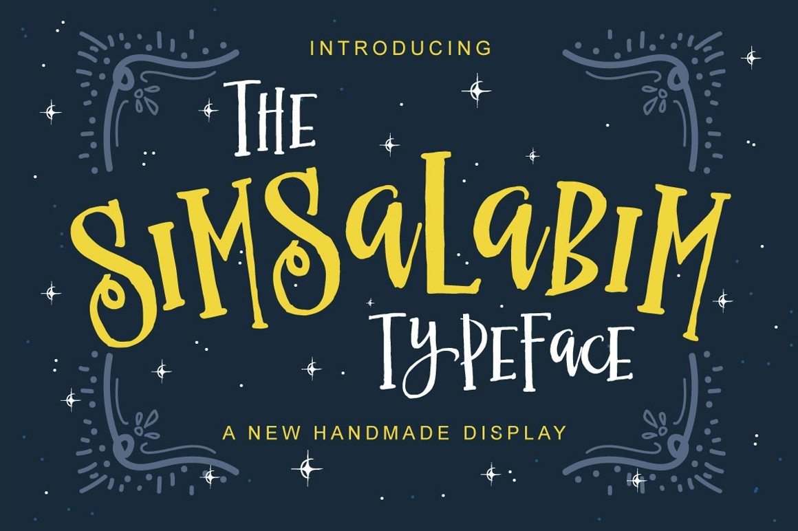 Przykład czcionki Simsalabim Typeface Regular
