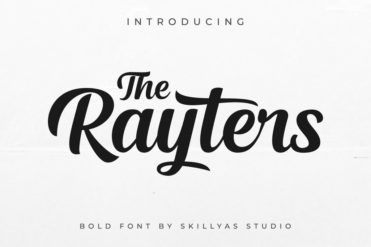 Przykład czcionki The Rayters Regular