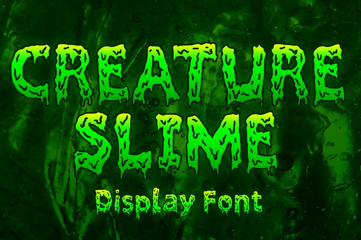 Przykład czcionki Creature Slime