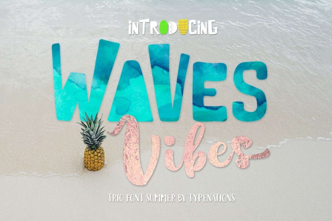 Przykład czcionki Waves Vibes Trio Serif-Regular