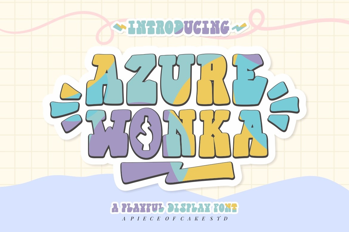 Przykład czcionki Azure Wonka