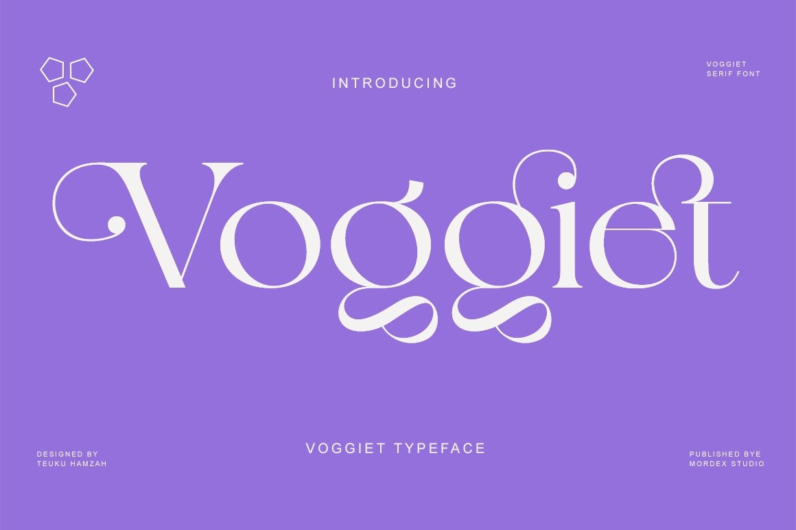 Przykład czcionki Voggiet