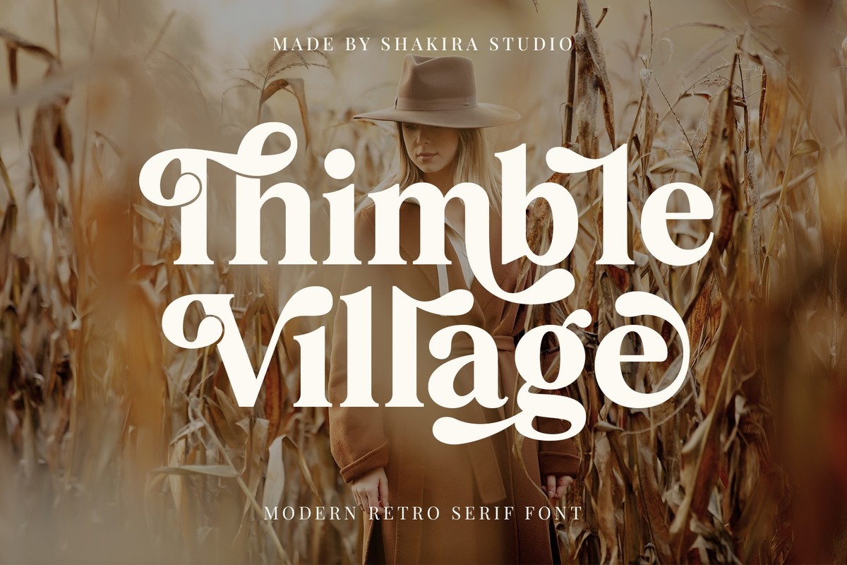 Przykład czcionki Thimble Village Regular