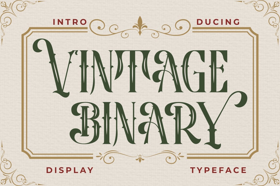 Przykład czcionki Vintage Binary Decorative