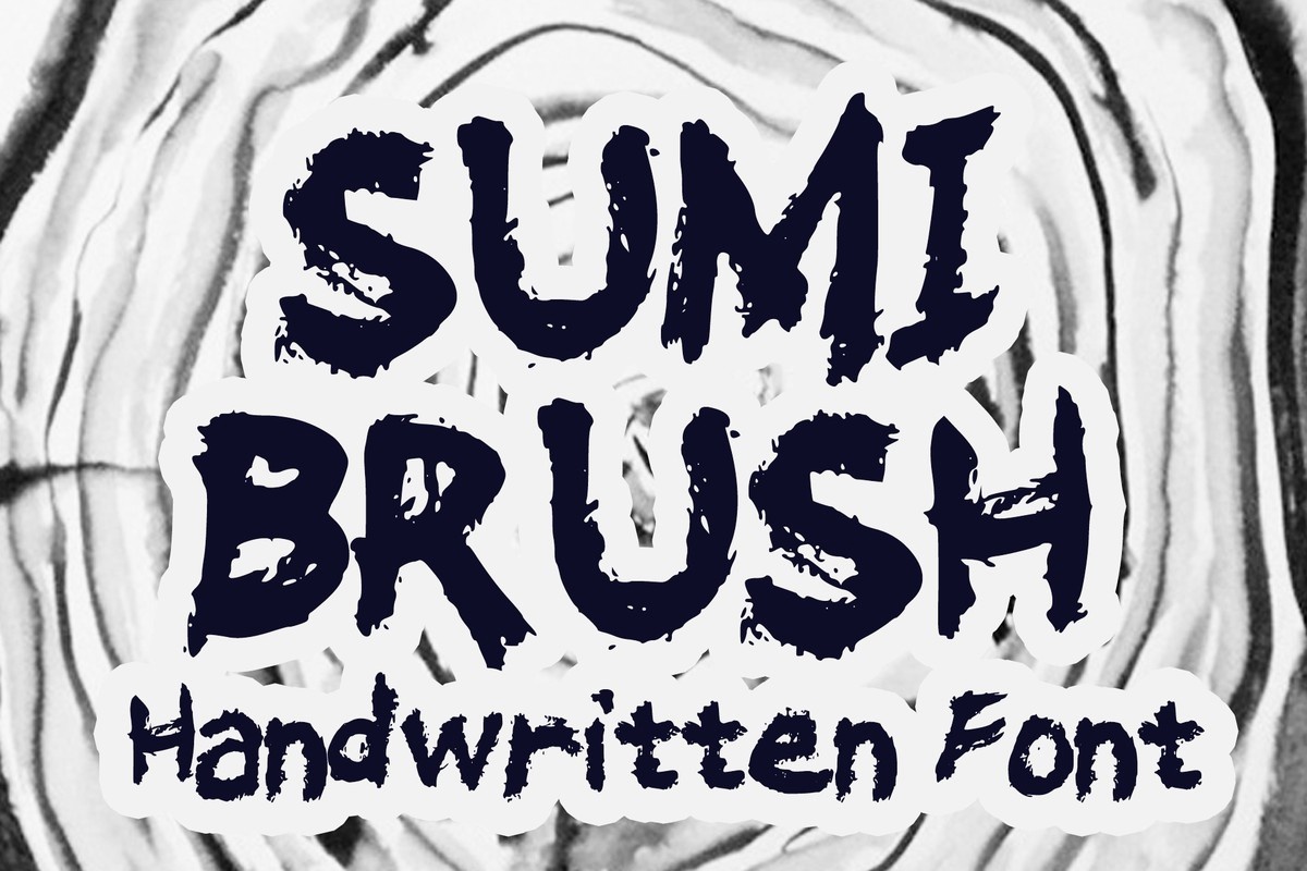 Przykład czcionki Sumi Brush