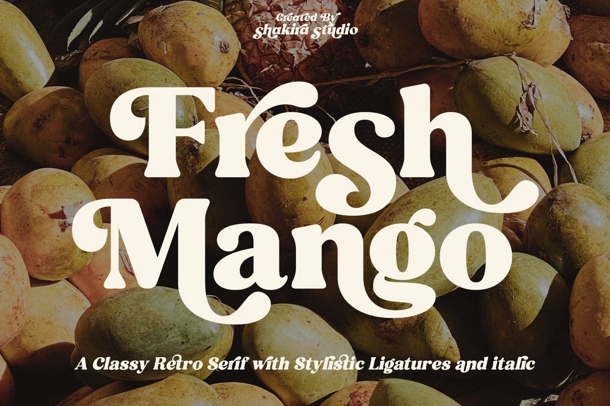 Przykład czcionki Fresh Mango
